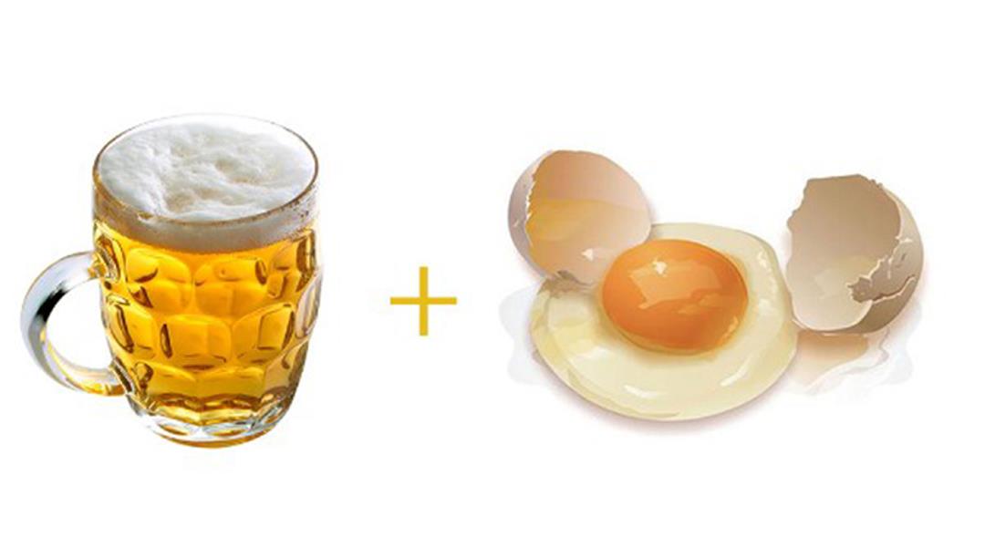 Công thức bia và trứng gà – Bí quyết không nên bỏ qua nếu muốn xử lý nấm da đầu tận gốc